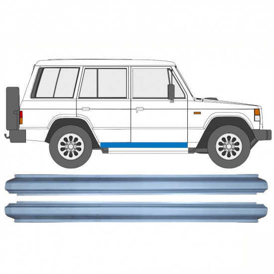 Küszöb javító panel hoz Mitsubishi Pajero 1982-1992 / Bal = Jobb (szimmetrikus) / Készlet 10363