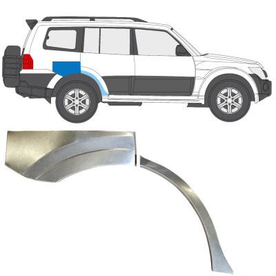 Hátsó sárvédő javító panel hoz Mitsubishi Pajero 2006-2021 / Jobb 14840
