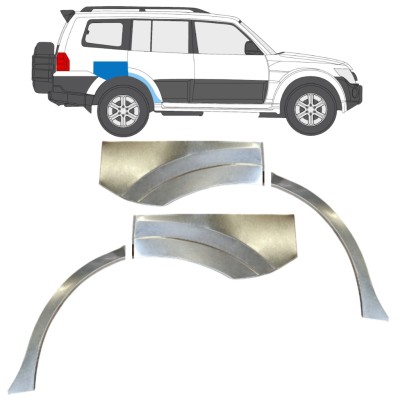 Hátsó sárvédő javító panel hoz Mitsubishi Pajero 2006-2021 / Bal+Jobb / Készlet 14842