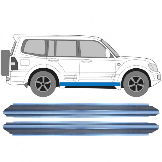 Küszöb javító panel hoz Mitsubishi Pajero 1999-2006 / Készlet 11362