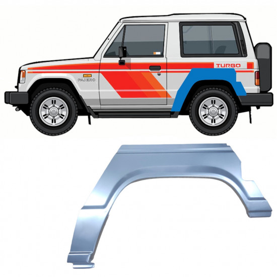 Hátsó sárvédő javító panel hoz Mitsubishi Pajero 1982-1992 / Bal /  6065