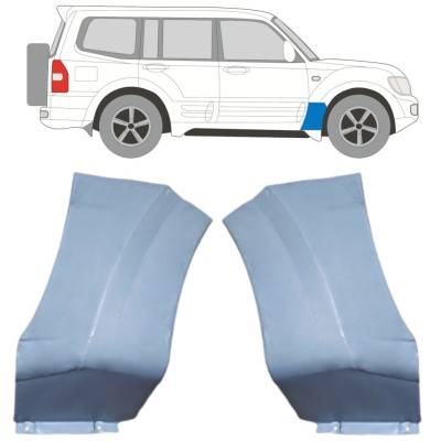 Első sárvédő javító panel hoz Mitsubishi Pajero 1999-2006 / Bal+Jobb / Készlet 16903