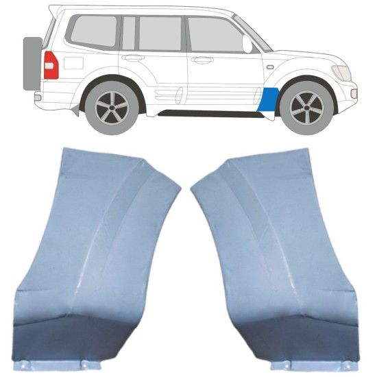 Első sárvédő javító panel hoz Mitsubishi Pajero 1999-2006 / Bal+Jobb / Készlet 16903