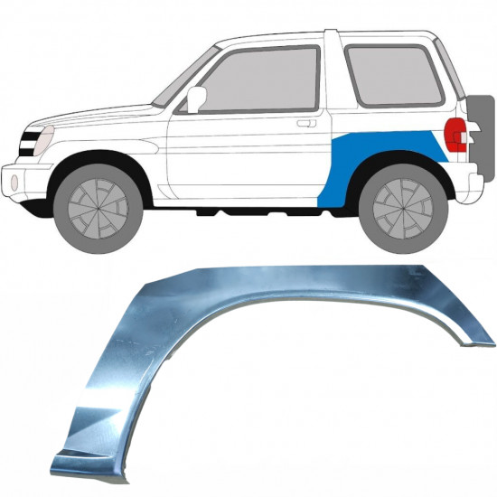 Hátsó sárvédő javító panel hoz Mitsubishi Pajero Pinin 1998-2007 / Bal 5522