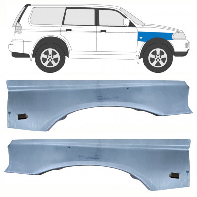 Első sárvédő javító panel hoz Mitsubishi Pajero Sport 1996-2008 / Bal+Jobb / Készlet 10104