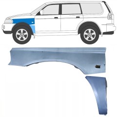 Első sárvédő javító panel hoz Mitsubishi Pajero Sport 1996-2008 / Bal / Készlet 8543