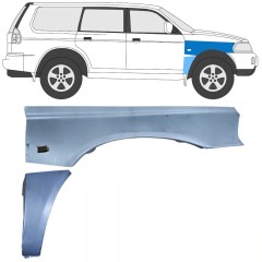 Első sárvédő javító panel hoz Mitsubishi Pajero Sport 1996-2008 / Jobb / Készlet 8542