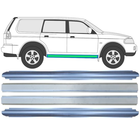Belső és külső küszöb javító panel hoz Mitsubishi Pajero Sport 1996-2008 / Bal+Jobb / Készlet 14874