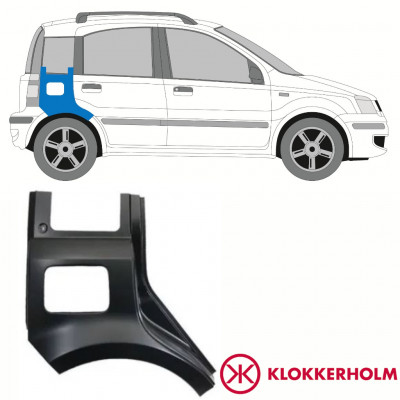 Hátsó sárvédő javító panel hoz Fiat Panda 2003-2012 / Jobb 10751