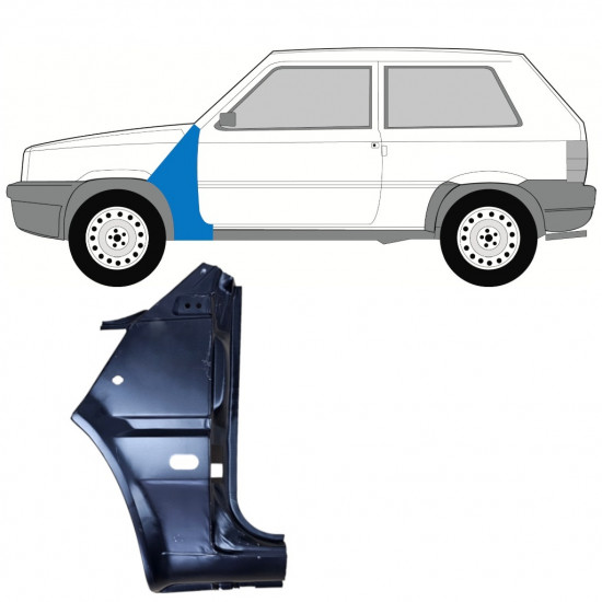 Első sárvédő javító panel hoz Fiat Panda 1980-2002 / Bal 11812