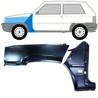 Első sárvédő javító panel hoz Fiat Panda 1980-2002 / Bal / Készlet 11817