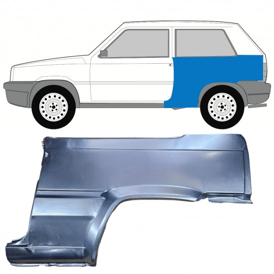 Hátsó sárvédő javító panel hoz Fiat Panda 1980-2002 / Bal 11815