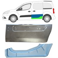 Külső alsó tolóajtó javító panel hoz Citroen Berlingo 2008-2018 / Bal 17087