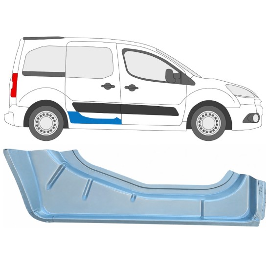Belső tolóajtó javító panel hoz Citroen Berlingo 2008-2018 / Jobb 17070
