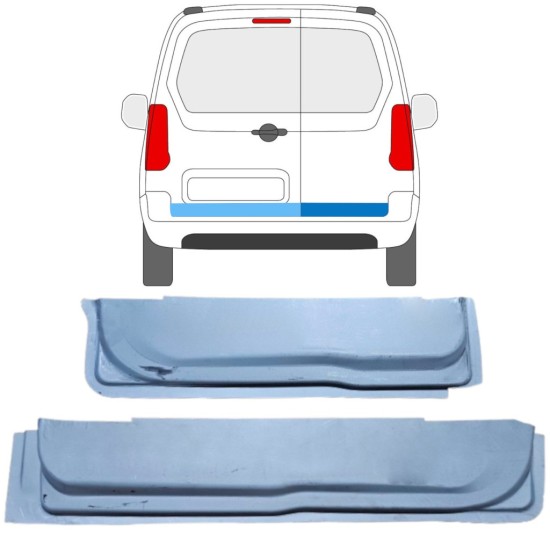 Belső hátsó ajtó javító panel hoz Peugeot Partner 2008-2018 / Bal+Jobb / Készlet 16911