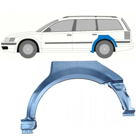 Hátsó sárvédő javító panel hoz VW Passat B5 1996-2005 / Bal / COMBI 8920