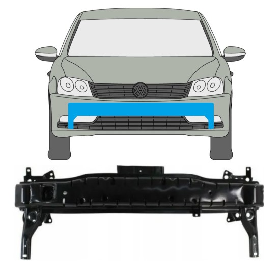 Első lökhárító merevítő hoz Volkswagen Passat B7 2010-2015 17259
