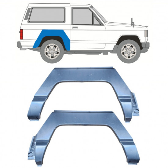 Hátsó sárvédő javító panel hoz Nissan Patrol 1979-1993 / Bal+Jobb / Készlet 10412