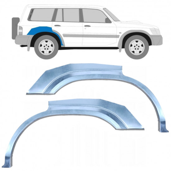 Hátsó sárvédő javító panel hoz Nissan Patrol 1997-2009 / Bal+Jobb / Készlet 10283