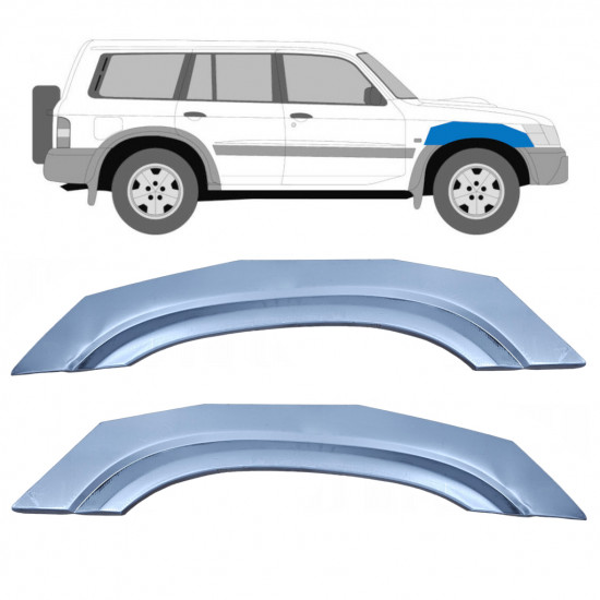 Első sárvédő javító panel hoz Nissan Patrol 1997-2009 / Bal+Jobb / Készlet 10573