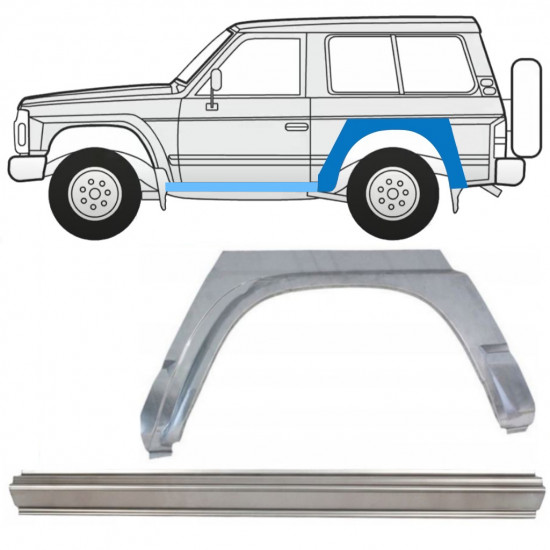 Küszöb és hátsó sárvédő javító panel hoz Nissan Patrol 1990-1997 / Bal / Készlet 11541