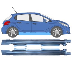 Teljes küszöb hoz Peugeot 208 2012-2019 / Bal+Jobb / Készlet 11619