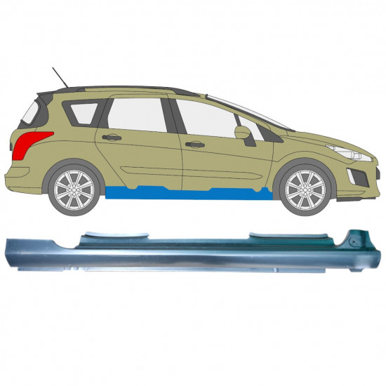 Teljes küszöb hoz Peugeot 308 2007-2013 / Jobb 12886