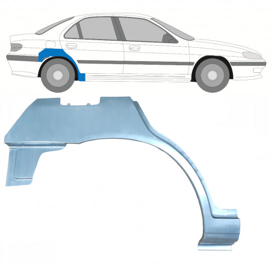 Hátsó sárvédő javító panel hoz Peugeot 406 1995-2005 / Jobb 9336