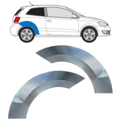 Hátsó sárvédő javító panel hoz Volkswagen Polo 2009-2017 / Bal+Jobb / Készlet 16360