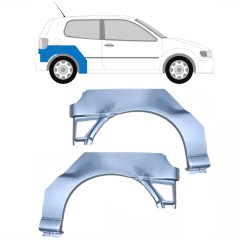 Hátsó sárvédő javító panel hoz Volkswagen Polo 1994-1999 / Bal+Jobb / Készlet 10193