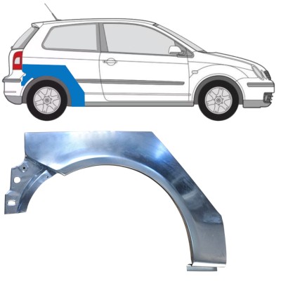 Hátsó sárvédő javító panel hoz Volkswagen Polo 2001-2009 / Jobb 16259