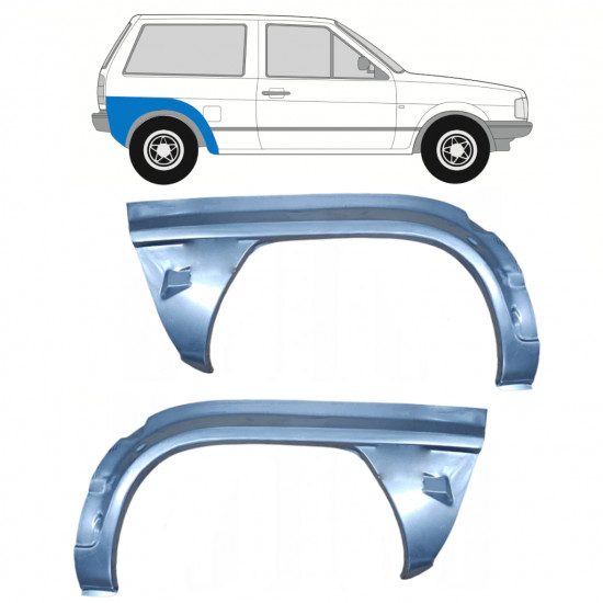 Hátsó sárvédő javító panel hoz VW Polo 1981-1984 / Bal+Jobb / Készlet 10462