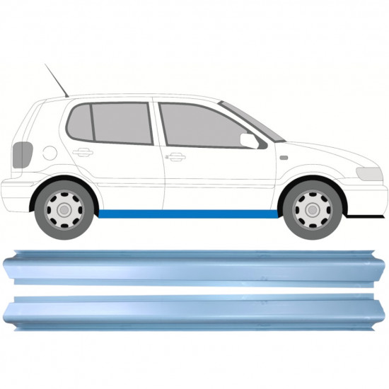 Küszöb javító panel hoz VW Polo 1999-2001 / Bal = Jobb (szimmetrikus) / Készlet 9516