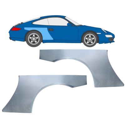 Hátsó sárvédő javító panel hoz Porsche 911 997 2004-2012 / Bal+Jobb / Készlet 16381