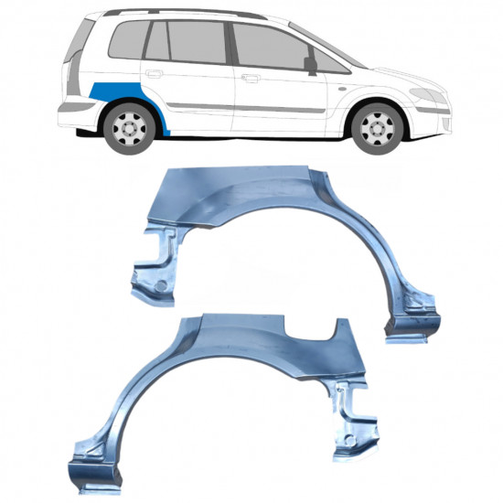 Hátsó sárvédő javító panel hoz Mazda Premacy 1999-2005 / Bal+Jobb / Készlet 9158