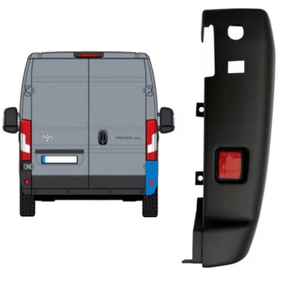 Hátsó lökhárító sarok 180 fokban hoz Toyota Proace Max 2024- / Jobb 16038
