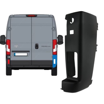 Hátsó lökhárító sarok 180 fokban hoz Toyota Proace Max 2024- / Jobb 15942