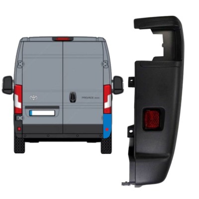 Hátsó lökhárító sarok 270 fokban hoz Toyota Proace Max 2024- / Jobb 15938