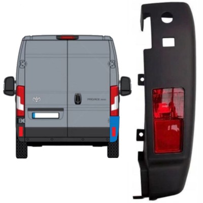 Hátsó lökhárító sarok lámpával hoz Toyota Proace Max 2024- / Jobb 15937
