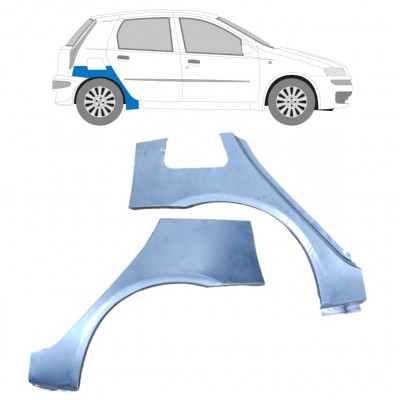 Hátsó sárvédő javító panel hoz Fiat Punto 2 1999-2010 / Bal+Jobb / Készlet 9683