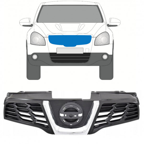 Hűtőrács hoz Nissan Qashqai 2010-2013 7490