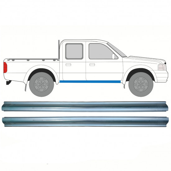 Küszöb javító panel hoz Ford Ranger 1998-2006 / Bal = Jobb (szimmetrikus) / Készlet 10318