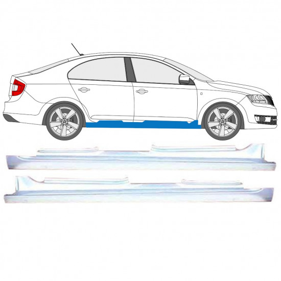 Teljes küszöb hoz Skoda Rapid 2012- / Készlet 11607