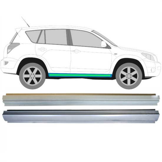 Belső és külső küszöb javító panel hoz Toyota Rav4 2006-2013 / Bal = Jobb (szimmetrikus) / Készlet 14904 Belső és külső küszöb javító panel hoz Toyota Rav4 2006-2013 / Bal = Jobb (szimmetrikus) / Készlet 14904