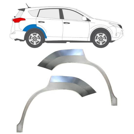 Hátsó sárvédő javító panel hoz Toyota Rav4 2013-2018 / Bal+Jobb / Készlet 16490
