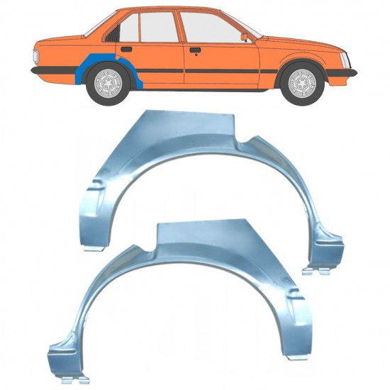 Hátsó sárvédő javító panel hoz Opel Rekord E 1982-1986 / Bal+Jobb / Készlet 10278