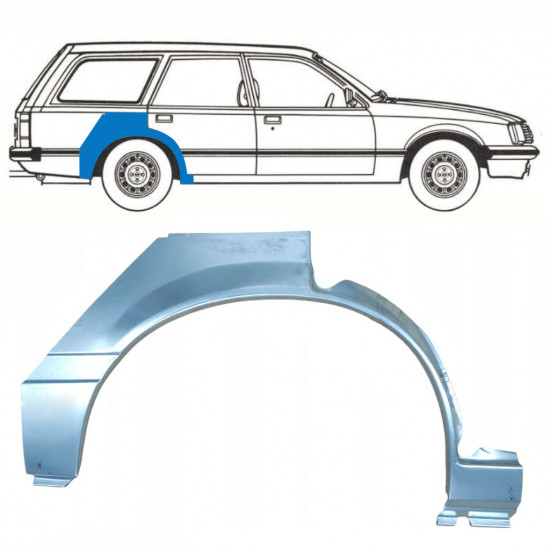 Hátsó sárvédő javító panel hoz Opel Rekord E 1977-1986 / Jobb / COMBI /  10786