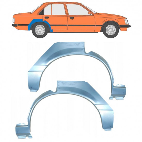 Hátsó sárvédő javító panel hoz Opel Rekord E 1977-1982 / Bal+Jobb / Készlet 10482