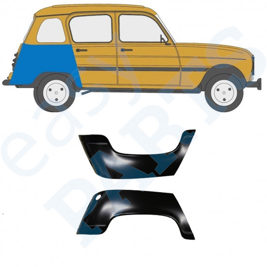 Hátsó sárvédő javító panel hoz Renault 4 1962-1993 / Bal+Jobb / Készlet 9708