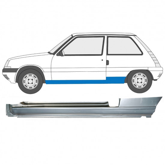 Küszöb javító panel hoz Renault 5 1984-1996 / Bal 7384